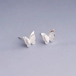 New Sterling Silver 925 Butterfly Stud Earrings set